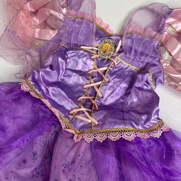 Disney Store Rapunzel Tangled Costume Gown Girls 10/ L Purple Glitter Princess - Picture 7 of 10